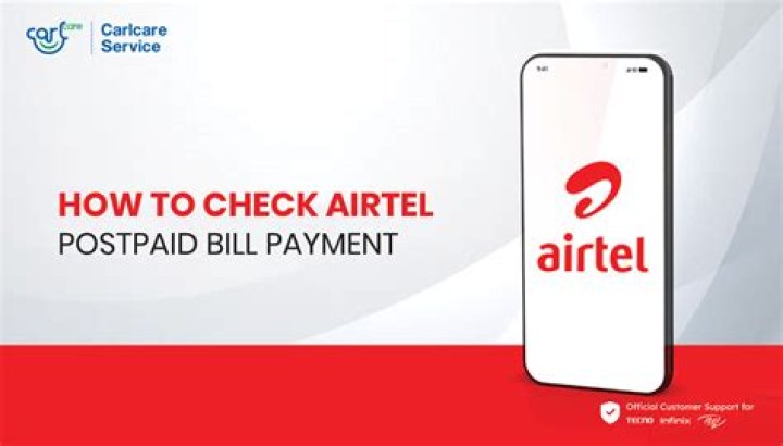 How can I check my Airtel postpaid bill online?