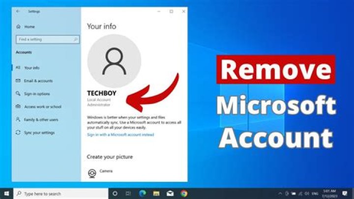 How do I remove a user account from Windows 10?