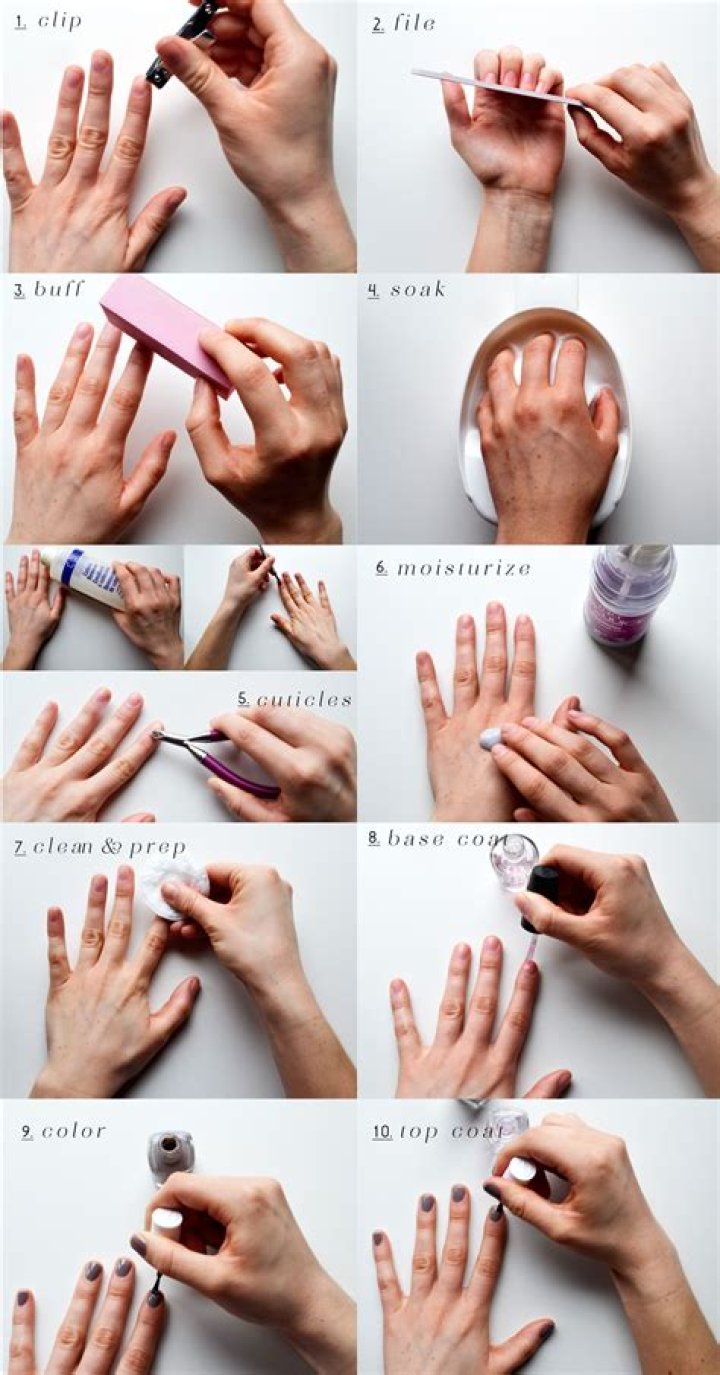 How do you apply a manicure?