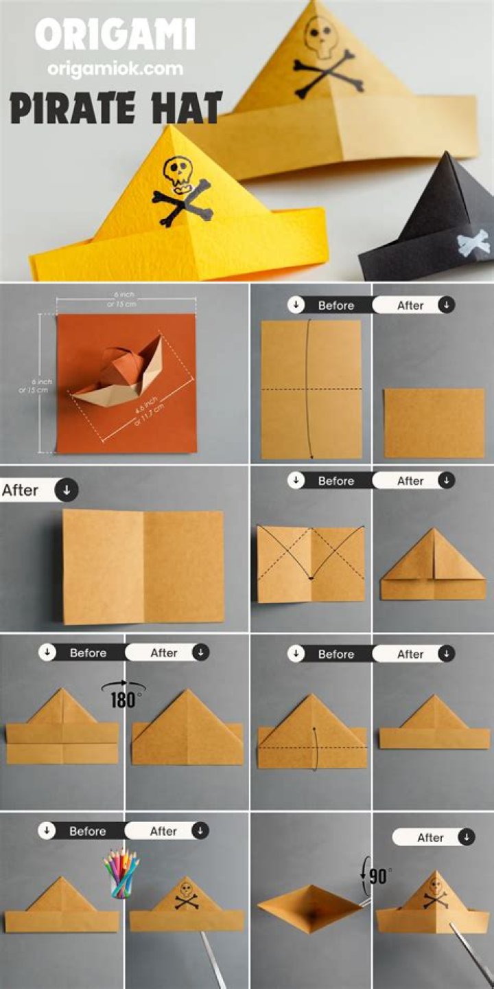 How do you make a pirate hat out of paper?