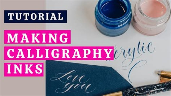 How do you make calligraphy ink?