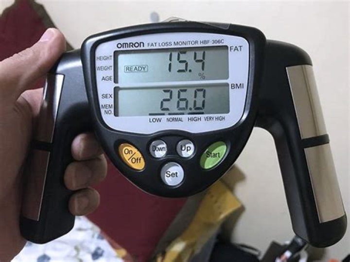 How does Omron body fat analyzer work?