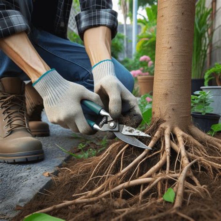 What is the easiest way to remove tree roots?