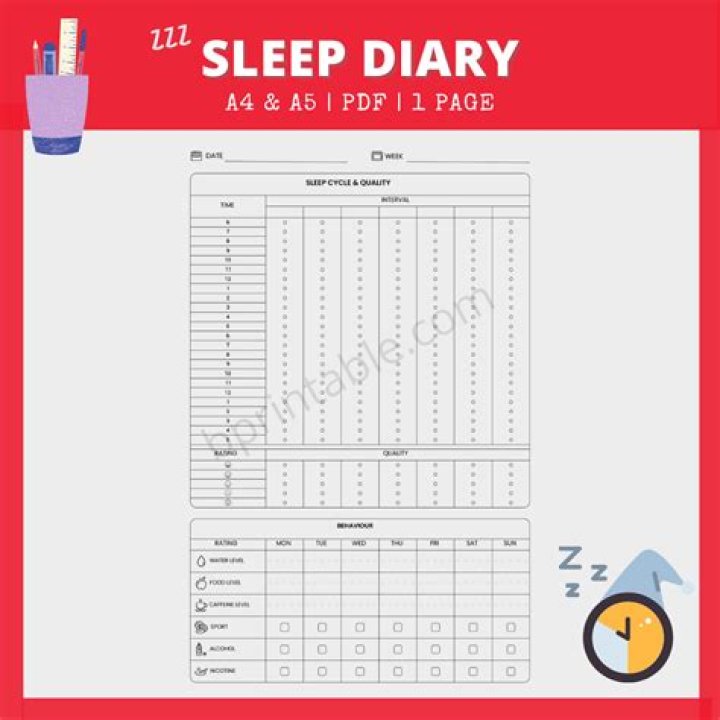 What is the purpose of a sleep diary?
