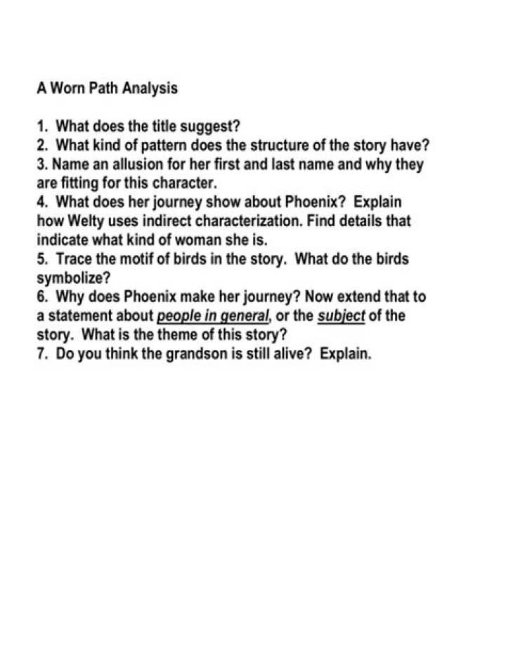 What is the theme of a worn path?