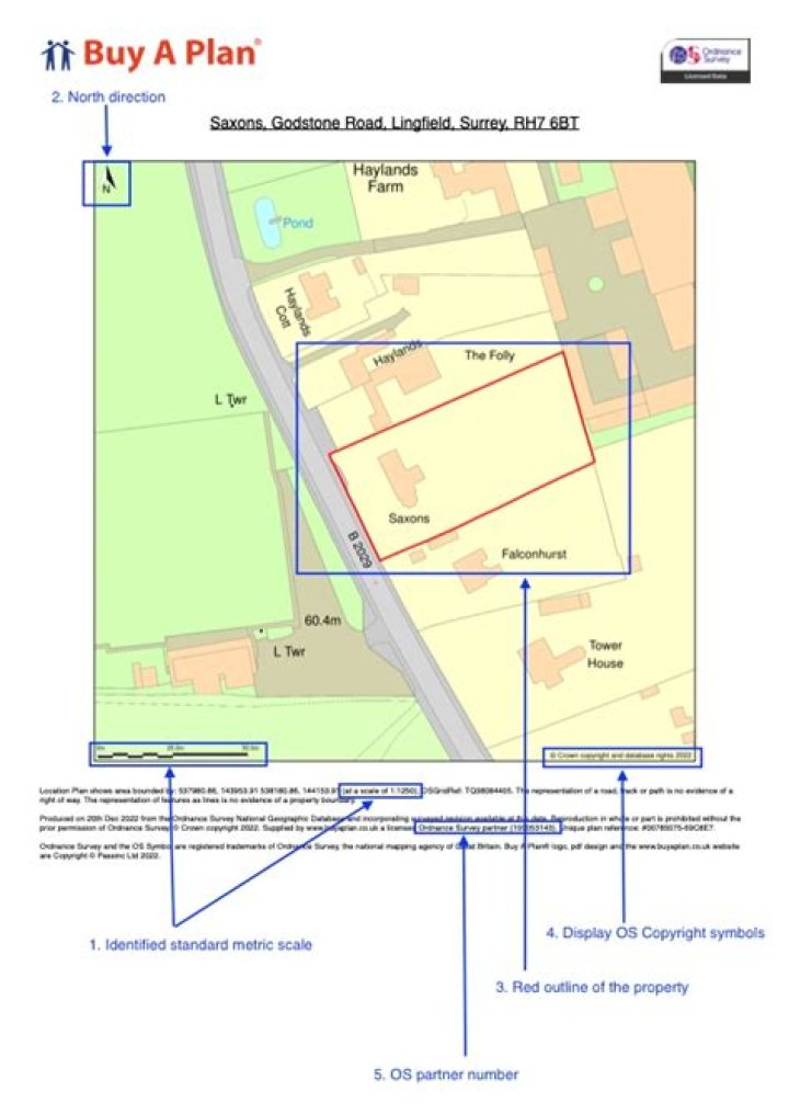 What should a location plan show?